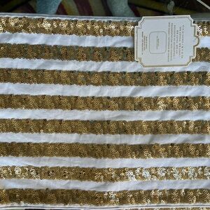 Pottery Barn sequined pillows covers. Set if 3, never used. Two with tags.